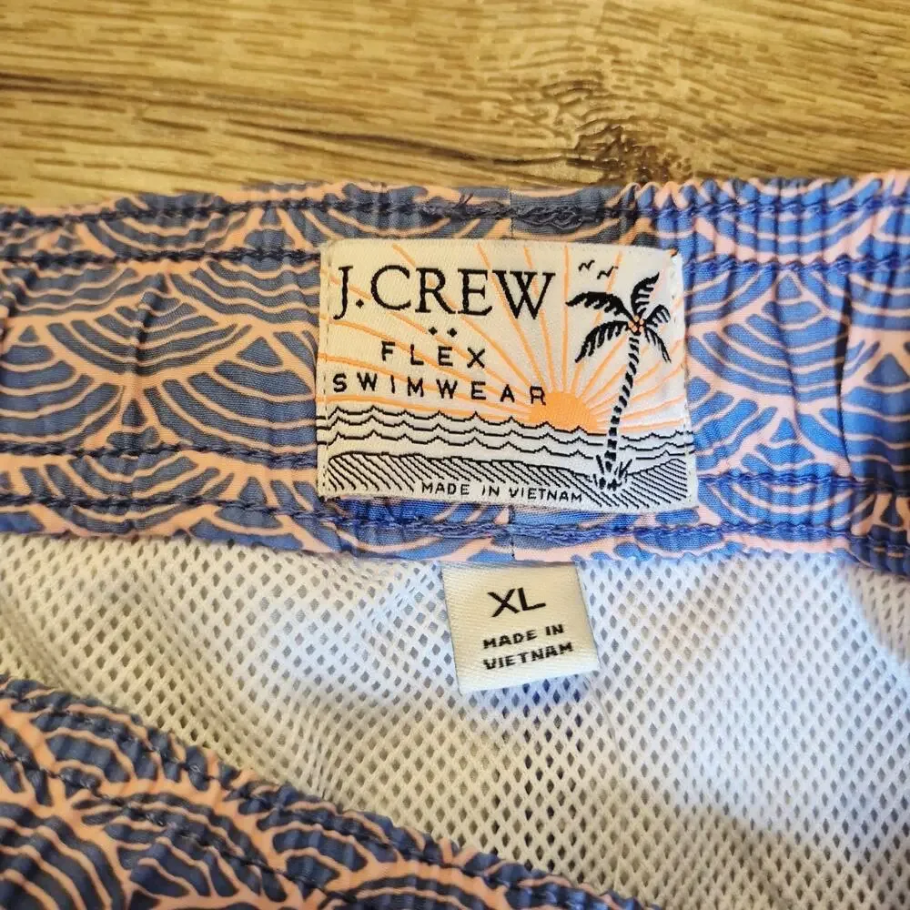 J Crew Flex Wear 2 in 1 Shorts Swim Wear Water Shorts Surf Mens Size XL New NWT